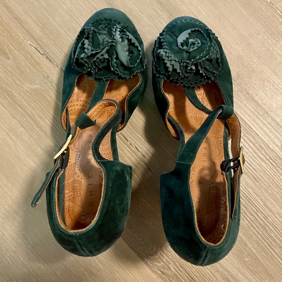 Chie Mihara Green Suede Heels - Picture 7 of 7